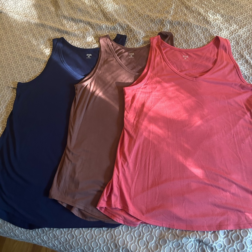 Bundle of three Ana v neck tank tops XXL